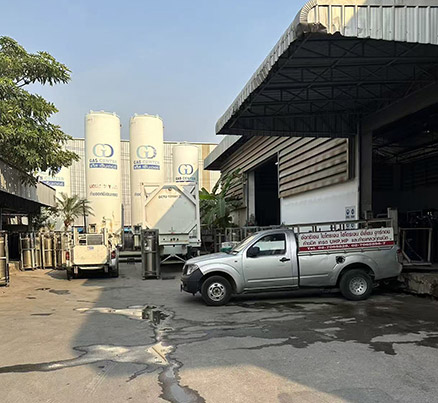 In 2024, we will build liquid oxygen and liquid nitrogen tanks for Thailand GAS CENTER and assist in the construction of gas stations.
